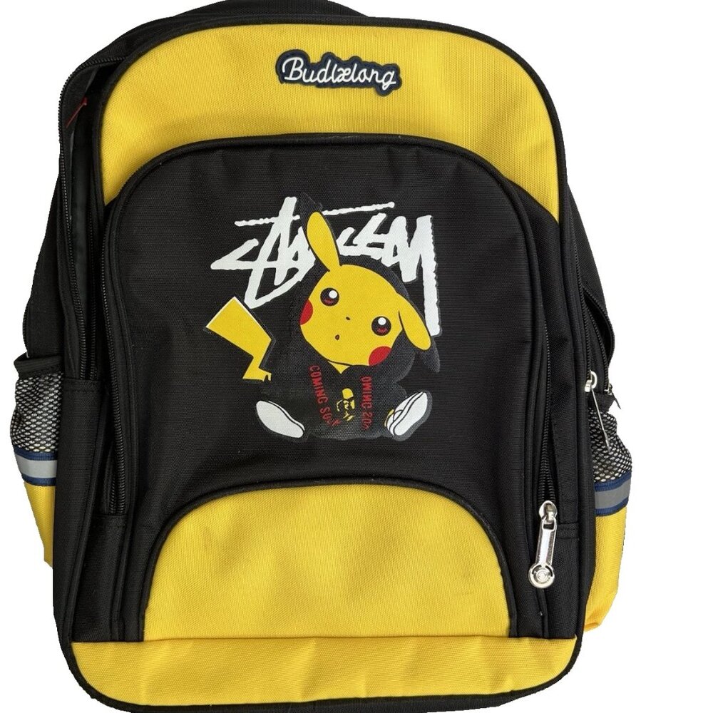Stussy Pokemon Pikachu Backpack Yellow Black Backpack - Pre-Owned
